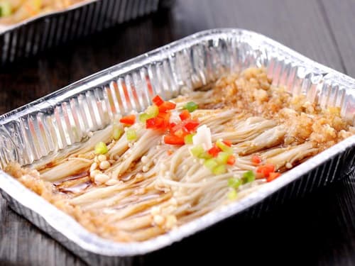上高锡纸烤金针菇